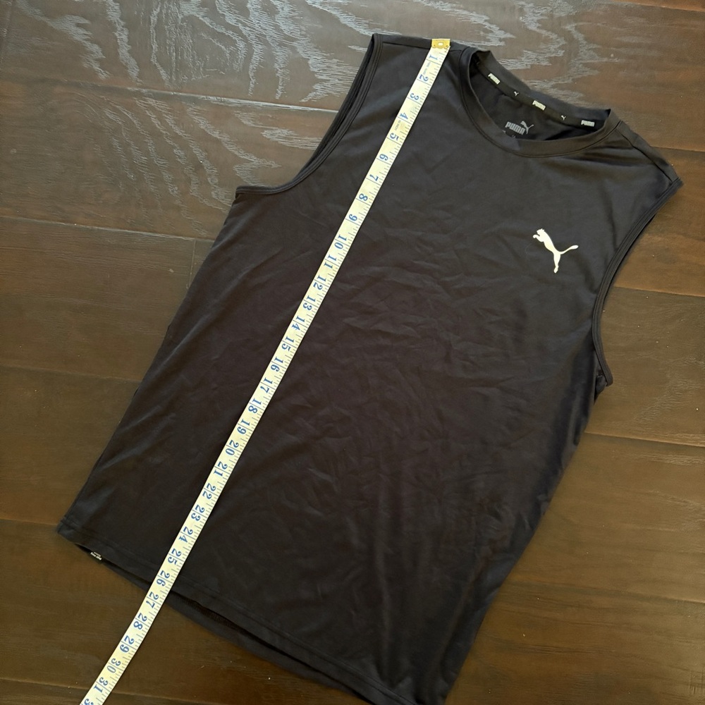Puma Black Sleeveless Muscle Tee - Picture 8 of 11
